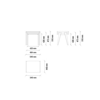 Стол журнальный (белый) ENZA HOME LORA EH30601